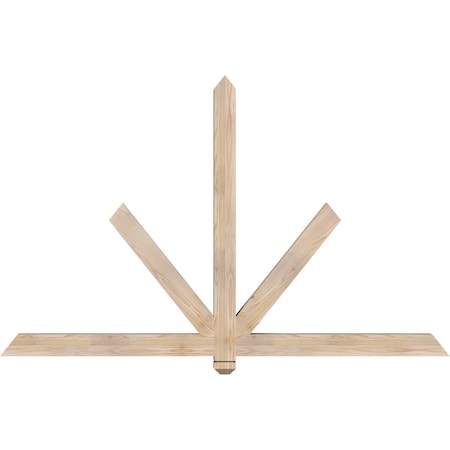 Ekena Millwork Kennewick Smooth Timber Gable Bracket, Douglas Fir, 72"W x 45"H x 3 1/2"D x 3 1/2"F, 15/12 Pitch GBW072X45X0404KEN00SDF